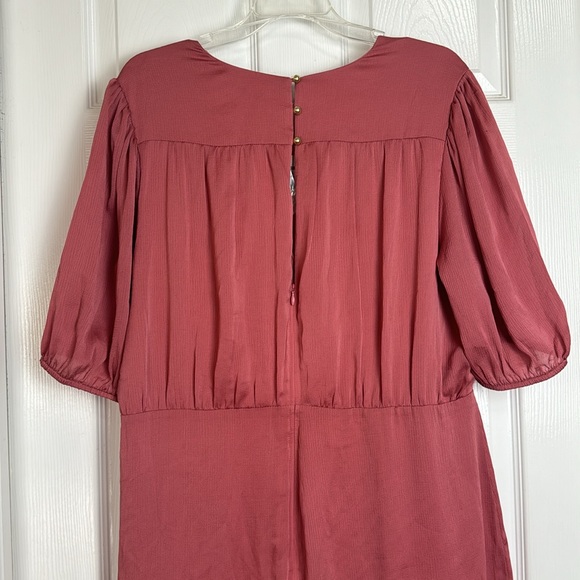 Express Ruffle Faux Wrap Dress Mauve Pink NWT - Picture 6 of 7